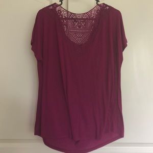 Faded Glory Tops - Faded Glory cowl neck lace back blouse Faded Glory Tops - Faded Glory cowl neck lace back blouse